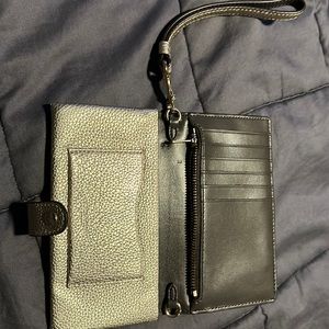 Coach gold phone/wallet wristlet